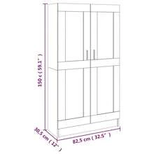 vidaXL Biblioteca cinza beton 82,5x30,5x150 cm Bois d'ingénierie - Cinza - Ver 9