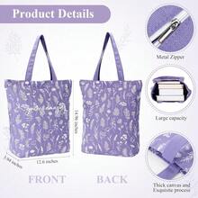 14 Pcs Inspirational Journal Kit For Women Christmas Aesthetic A6 Leather Journal Notebook Glass Cup Canvas Tote Bag Motivational Pens Stationery Set For Women Nurse Practitioner(Purple) - 紫色 - 查看 4