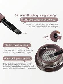 NOVO Waterproof Eyeliner Gel, Smudge-Proof, Long-Lasting, Beginner-Friendly Eyeliner Makeup, Easy Application To Enhance Eyes - 01# Graphite Black - View 7