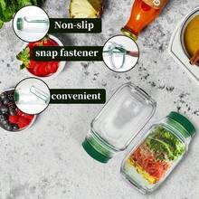 带调料杯的密封沙拉盒 | 适用于微波炉、洗碗机和冰箱 - 可堆叠设计，适合备餐、午餐、晚餐、办公和旅行 - 塑料材质