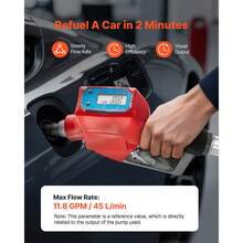 1 Inch Barb Digital Fuel Nozzle With Swivel Max Flow Rate 12.6 GPM Auto Shut Off Gas Pump Nozzle With 3/16 In (OD=20 Mm) Spout & Digital Display Used For Gasoline Kerosene Red - 1 Inch 12.6 GPM - View 5