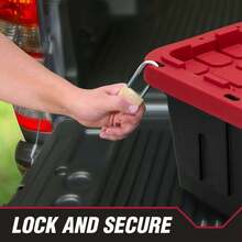 Pack Of 6/3/2, 40-Gallon Heavy-Duty Plastic Storage Box With Snap-Lock Lid, Black And Red Color Scheme, Extra-Large Capacity Storage Box, Garage And Household Large Item Storage Box-Local Delivery - 黑紅 - 查看 7
