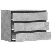vidaXL Commode d'angle gris béton 80x41x58 cm ingénierie du bois - Gris - Voir 5