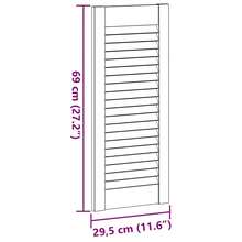 vidaXL Lamellen-Schranktüren, 2 Stück, Weiß, 69 x 29,5 cm - Weiss - Übersicht 11