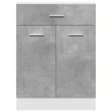 vidaXL Armário de gaveta "Lyon" cinza beton 60 x 46 x 81,5 cm Bois d'ingénierie - Cinza - Ver 4