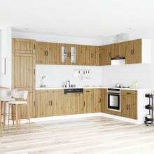 vidaXL Armario de cocina Lucca Chêne artesanal 80 x 46 x 81,5 cm - Marrón - Ver 1