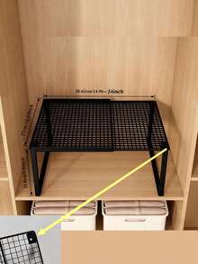 多层分隔式储物柜，适用于婴儿服装、衣柜、鞋柜，内部可扩展储物架，带隔断整理架 - 黑色 - 查看 10