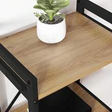 vidaXL Handgefertigtes Eichenregal 40 x 30 x 50 cm Holzwerkstoff - Braun - Übersicht 4