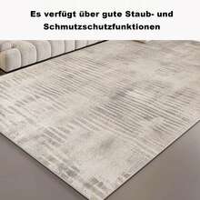 Alfombras de diseño, alfombras de pelo corto, alfombra de salón, alfombra moderna, antideslizante, 80x160cm, terciopelo cristal, para salón, dormitorio - Gris - Ver 5