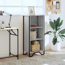 Bibliothèque VidaXL Sonoma Gris 50x31x106 cm en bois d'ingénierie - Gris - Voir 3