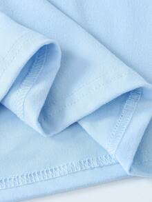 男童电子游戏字母印花圆领短袖T恤，新款春夏儿童图案T恤 - 淺藍色 - 查看 8