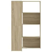vidaXL Biblioteca de ángulo de 4 niveles chêne chêne sonoma madera de ingeniería - Marrón - Ver 5