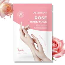 5片装烟酰胺/胶原蛋白/芦荟/大米/玫瑰深层保湿手膜，每对40克，解决手部干燥、皲裂、脱皮问题，淡化关节皱纹，男女皆宜，舒缓护手霜 - 多色-5pcs - 查看 9