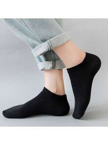 100只/80只/50只/40只/36只/30只/20只/10只/8只/4只装 柔软吸湿排汗防臭针织内衬袜 - 母亲节礼物，男女皆宜，长袜款式多样。吸汗除臭，弹性柔软，时尚纯色，适合春、夏、秋、冬四季穿着，休闲、日常穿着及瑜伽/运动场合皆可。 - 彩色 - 查看 4