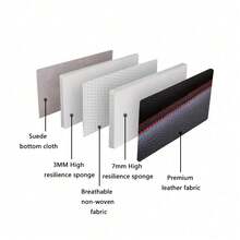 For 5 Seat Universal Luxury Faux Leather Waterproof Car Seat Cover Full Set Front Rear Back Cushion 360° Protector Interior Decor For Most Sedan Pickup Trucks Hatchbacks Suv Crossovers - 黑/紅 - 查看 4