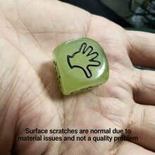 Glow-In-The-Dark Rock Paper Scissors Dice - Fun Outdoor Game For Family Gatherings And Parties - Multicolor - View 8