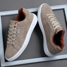 2025新款男士运动鞋 男士时尚帅气休闲鞋 系带男鞋 滑板鞋 男士运动鞋 个性街头男鞋 - 卡其色 - 查看 1