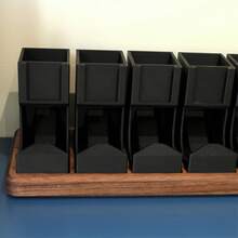 Coffee Capsule Organizer With Label Slots - Vertical Space-Saving Pod Dispenser, Durable Plastic Holder For Kitchen Countertop - Multicolor - View 6