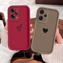 1个渐变边框多巴胺哑光可爱线条爱心软壳手机壳，简约设计，卡通风格，完美保护，兼容荣耀X7/三星Galaxy A56 5G/Infinix Smart 8/Infinix Hot 40/Transsion Spark 30C/Spark Go 2024/红米Note 14 5G/摩托罗拉Moto E22/E22i/OPPO A54，国际版，非国内版 - 酒紅色 - 查看 2