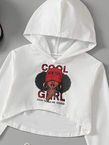 Bộ trang phục thường ngày 3 món cho bé gái tuổi teen: Áo hoodie in họa tiết, áo hai dây và quần túi hộp, thích hợp cho các hoạt động ngoài trời, dành cho bé gái tuổi teen - Đỏ - Xem 9