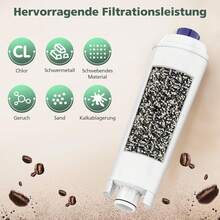 Pack Of 4 Water Filters For Delonghi Replacement Filters DLS C002 ECAM ESAM ETAM - 白色 - 查看 5