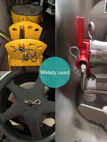 100PCS R-Type Fixed Pin. Classified As Spring Clamp Connection Pins, Opening Plug Pins, Closing Opening Pins. Suitable For Engineering Operations, Home Decoration, And Outdoor Repair Use. - Silver - View 5