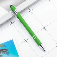 Customized Text/Logo Metal Push Button Pen, Aluminum Barrel Pen, Stylus Ballpoint Pen, Handwriting Touch Screen Pen, Thoughtful Gift For Family, Friends, Teachers, Parents, Colleagues, Great For Back To School, Graduation Season - Multicolor - View 32