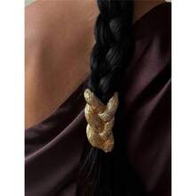 Women's Woven Metal Hair Scrunchies - Premium Elastic Hair Ties With Ponytail Hook, Multifunctional Hairstyle Accessory ,Hair Elastics ,Hair Rubber Bands ,Hair Rope - Multicolor - View 3