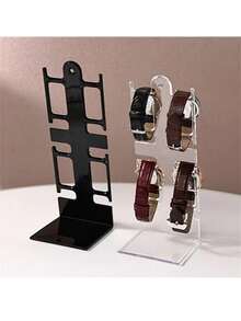 多功能手表展示架 多层手表收纳架 透明/黑色配件架 适用于珠宝和钟表 - 彩色 - 查看 2