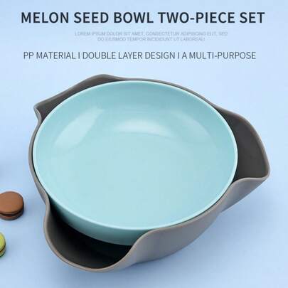 PP Material Fruit Plate, Creative Irregular Blue-Gray Candy & Dried Fruit Tray, Multipurpose Bowl For Office Snacks