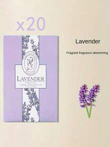 20pcs Bedroom Wardrobe Bookshelf Air Freshener Sachets, Assorted Floral Scents, Hanging Wardrobe Deodorizer, Moth Repellent, Fragrance Bags, Holiday Gift, Suitable For Dorm & Home