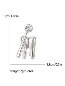 Luxury Glossy Teeth Brooches - Creative Pins For Women Unisex Casual Party Jewelry Accessories / Friends Gifts Badges Decoration - Teeth - View 7