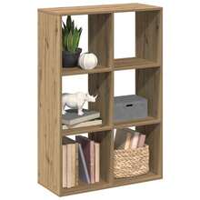 vidaXL Étagère séparée de pièce chêne artisanal 69,5x29x103,5 cm - Tabac - Voir 5