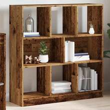 vidaXL Bibliothèque vieux bois 97,5x29,5x100 cm ingénierie du bois - Tabac - Voir 4