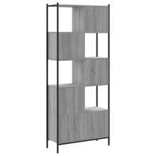 vidaXL Bibliothèque sonoma gris 72x28x172 cm ingénierie du bois - Gris - Voir 7