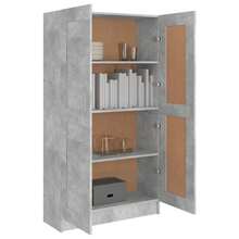 vidaXL Biblioteca cinza beton 82,5x30,5x150 cm Bois d'ingénierie - Cinza - Ver 4