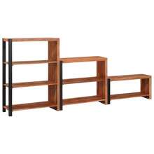 vidaXL Étagère 3 pcs Marron 80 x 30 x 110 cm Bois d'Acacia Massif - Tabac - Voir 6