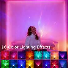 16-Color Ocean Wave Projector Lights, Luminothe Cube Lights And Rechargeable With Remote Controllers, 3D Holographic Water Ripple Romantic Atmosphere Lighting Device, Suitable For Decoration In Living Rooms And Bedrooms, Meditation Relaxation, And Night Lighting - Square - View 8