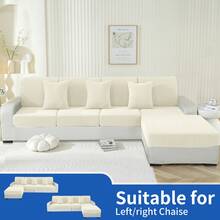 YSTYLE 1 Piece Solid Color Sofa Cover, Modern Stretch Polyester Universal Non-Slip Washable Soft Stain Resistant Sofa Cushion Covers For Living Room - Beige - View 5