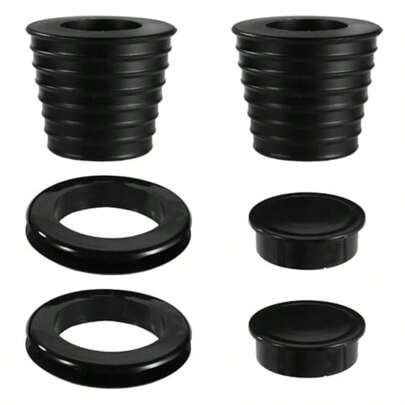 4pcs Umbrella Wedges Set Include 2 Umbrella Cone Wedge Plug And 2 Matching Silicone Hole Ring Caps Parasol Base Spare Stand Replacement Parts For Up To 1.5 Inch Diameter Pole Patio Pool Tables