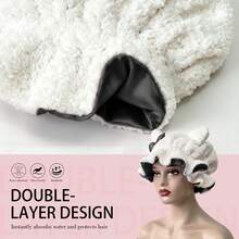 Black Kitty Teddy Bonnet - Adjustable, Comfortable, Stylish, Daily Hair Care And Protection With Satin Lining & Cute Ears - Blacktaidi - View 4