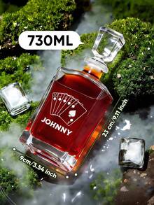 1pc/Set Custom Logo Whiskey Glass, Custom Glass, Custom Photo Whiskey Tumbler Glass,Glassware With Photo, Custom Gift, Personalized Photo Whiskey Set, Personalized Whiskey Glassware, Whiskey Tumbler With Photo - Style 3 - View 4