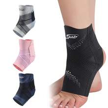 1pc Ankle Brace Compression Support With Strap, Ankle Compression Sleeve - Multicolor - View 3