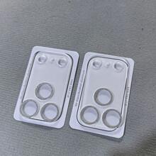 2pcs Full Coverage Glitter Diamond Lens Protector Film Compatible With IPhone 11-17 Pro Max Series, High Definition, Scratch-Resistant, Shiny Glitter Integrated Lens Film - Silver - View 19