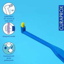 Curaprox CS 1006 Single Toothbrush U2013 Targeted Cleaning For Gumline And Braces | Ultra-Soft Single Tuft | For Sensitive Teeth And Implants - MàuA - Xem 2