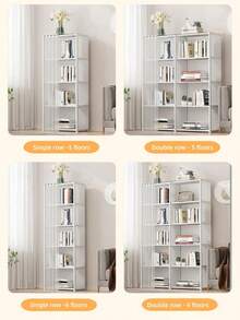 1件便携式衣柜，衣柜收纳架，多功能立方体书架，衣橱，31.5英寸 x 15.7英寸，带搁板、鞋架、独立式展示架、落地式组装储物架（带帘子），书籍收纳柜，适用于卧室、客厅、家居装饰，适合室内收纳，卧室、厨房、客厅、书房、办公室收纳、节日收纳、圣诞礼物 - B - 查看 8