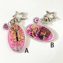 1个原装亚克力钥匙扣吊坠，可爱卡通西瓜挂件，适合搭配泳装，Y2K复古风，休闲、派对、上学等场合，送给女朋友的礼物