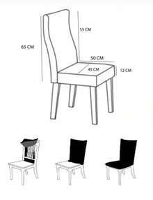 Chair Cover Kit With 6 Units For Dining Room Kitchen Pantry Gel Mesh Super Offer - Burgundy - View 4