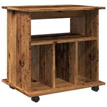 vidaXL Armadio à roulettes vieux bois 60x45x60 cm in legno d'ingegneria - Castano - Visualizzare 2