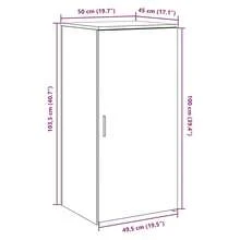 vidaXL Armoire de rangement blanc 50x45x103,5 cm ingénierie du bois - Blanc - Voir 11